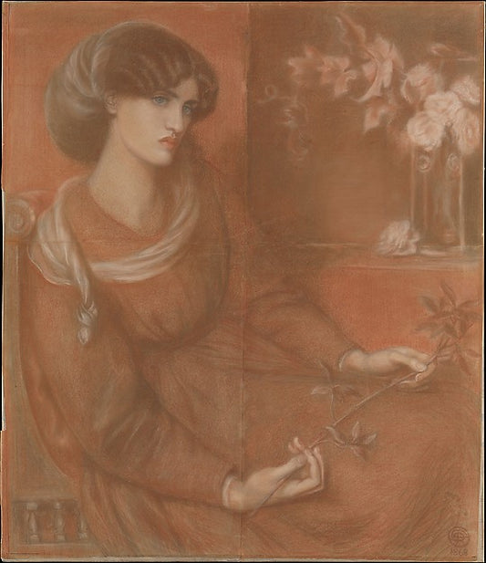 Jane Morris: Study for "Mariana" 1868-Dante Gabriel Rossetti,16x12"(A3)Poster