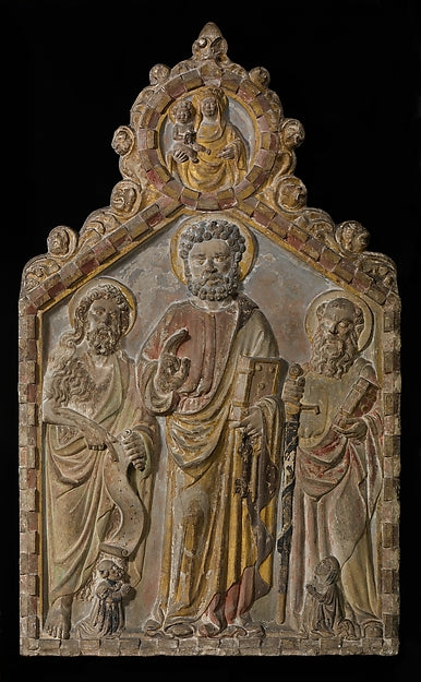 Attributed to Gerardo di Mainardo:Relief Altarpiece with Sai-16x12"(A3) Poster