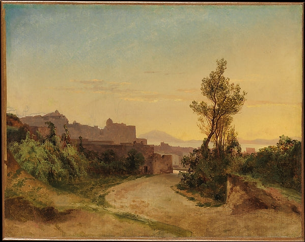 Alexandre Calame:Pozzuoli and the Bay of Naples 1844-16x12"(A3) Poster