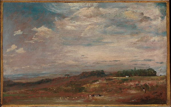 John Constable:Hampstead Heath with Bathers c1821–22-16x12