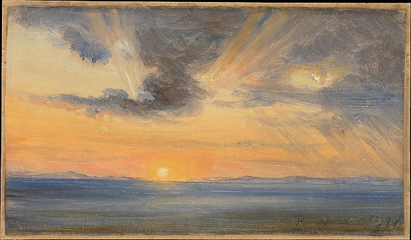 Thomas Fearnley:Sunset Sorrento 1834-16x12"(A3) Poster
