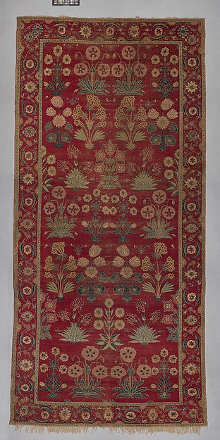 :Carpet with Irises Tulips and Other Flowering Plants c1650-16x12"(A3) Poster