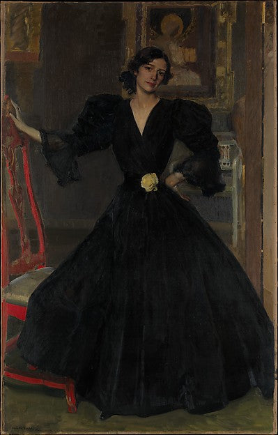 Joaquín Sorolla y Bastida:Señora de Sorolla in Black 1906-16x12"(A3) Poster