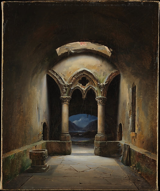 Charles Marie Bouton:Gothic Chapel -16x12"(A3) Poster