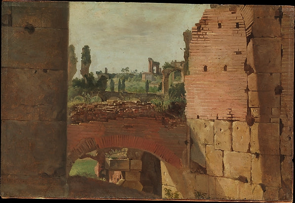 ? German Painter:View from the Colosseum toward the Palatine-16x12"(A3) Poster