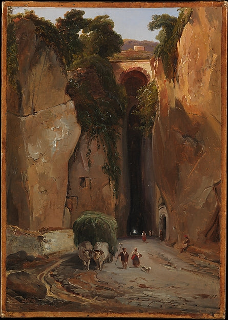 Charles Rémond:Entrance to the Grotto of Posillipo c1822–42-16x12"(A3) Poster
