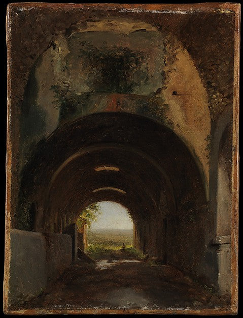François Marius Granet:View in the Stables of the Villa of M-16x12"(A3) Poster