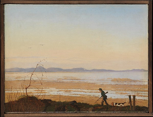 Johan Thomas Lundbye:An Evening beside Lake Arresø c1837-16x12"(A3) Poster