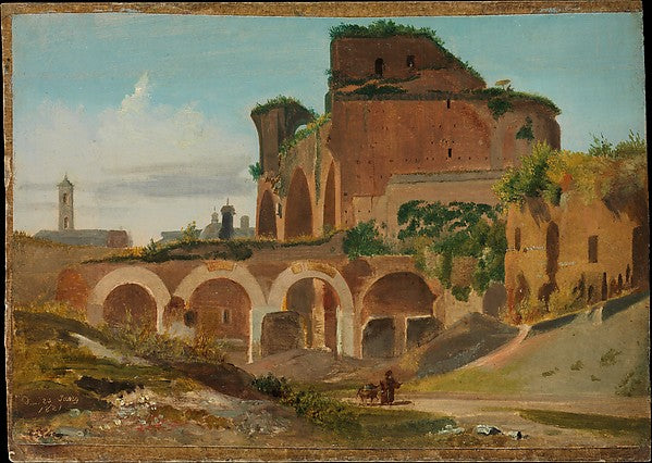 Johann Adam Klein:The Basilica of Constantine Rome 1821-16x12"(A3) Poster