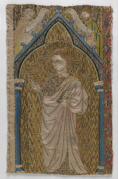 :Fragment of an Orphrey 13th century-16x12"(A3) Poster