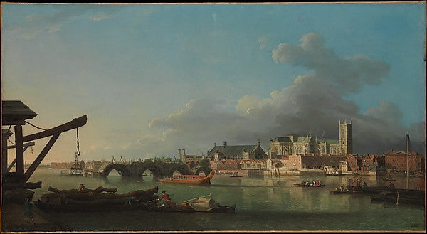 Samuel Scott:The Building of Westminster Bridge -16x12"(A3) Poster