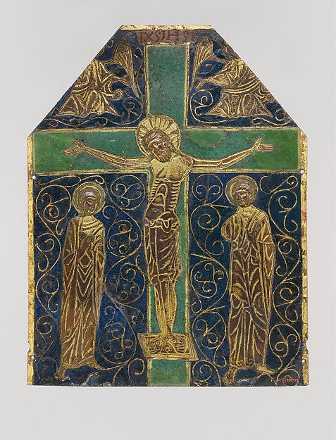 :Plaque with the Crucifixion 13th century-16x12"(A3) Poster