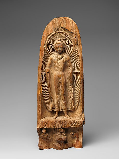 Buddha with Radiate Halo and Mandorla 5th–6th cent,  Poster Print Wall Art