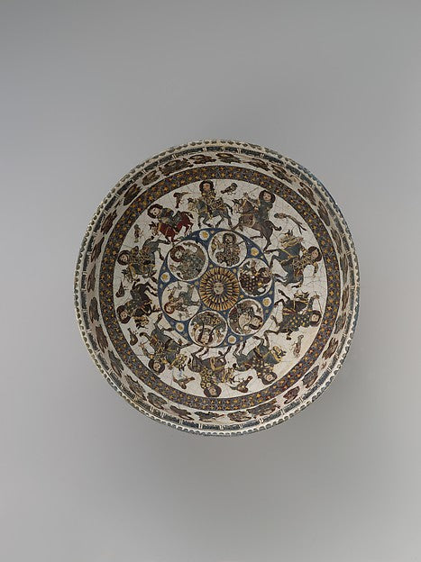 :Bowl with Courtly and Astrological Motifs late 12th–early 1-16x12"(A3) Poster