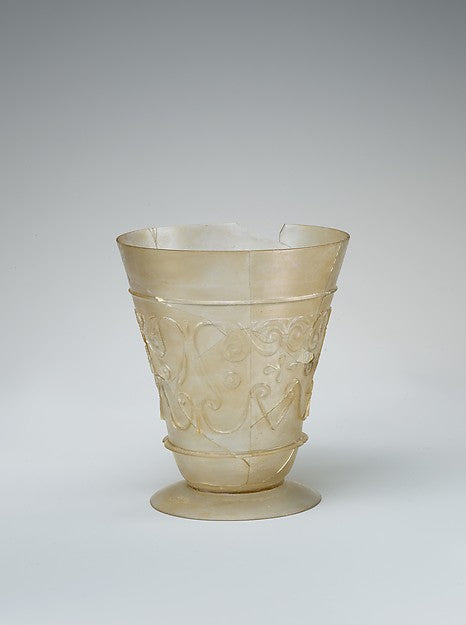 :Beaker with Relief-cut Decoration 9th–10th century-16x12"(A3) Poster