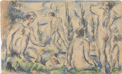 Bathers 1890–92-Paul Cézanne,16x12"(A3)Poster