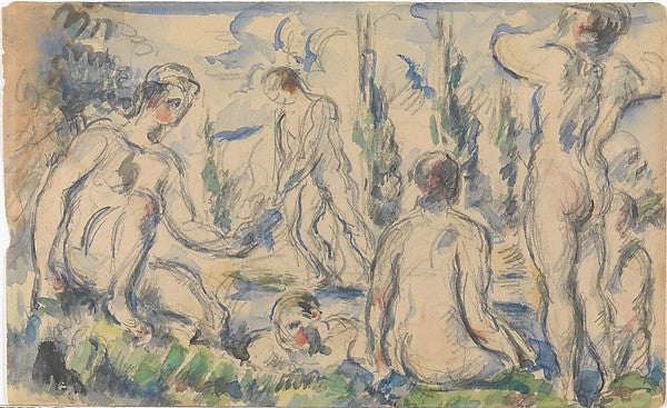 Bathers 1890–92-Paul Cézanne,16x12