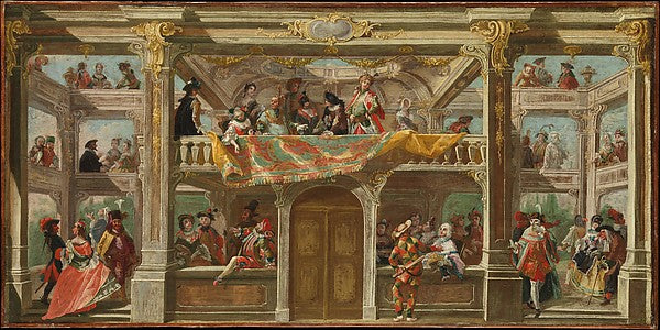 Attributed to Andreas Altomonte:A Masked Ball in Bohemia c17-16x12"(A3) Poster