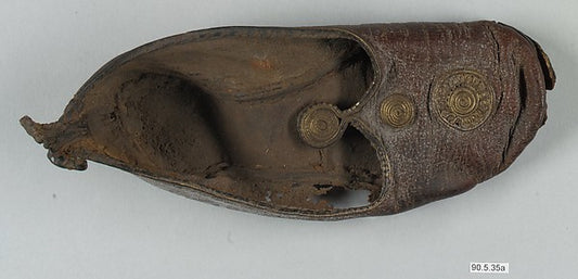 :Leather Shoe with Gilded Medallions 2nd–9th century-16x12"(A3) Poster