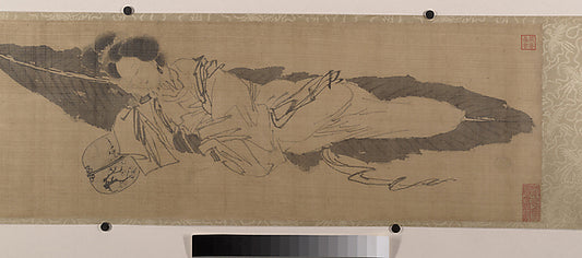Beauty Sleeping on a Banana Leaf-Attributed to Tang Yin, 16x12"(A3) Poster