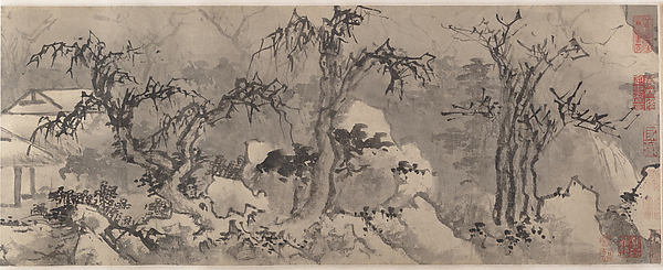 ,Winter Landscape first half of 16th cent-Attr,Japan ukiyo-e Period Image,16x12"(A3) Poster