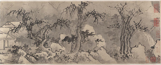 ,Winter Landscape first half of 16th cent-Attr,Japan ukiyo-e Period Image,16x12"(A3) Poster