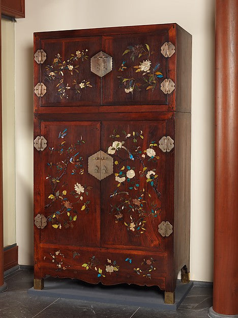 Wardrobe late 16th or early 17th cent,  Poster Print Wall Art