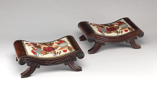 Pair of foot stools 1825–30,  Poster Print