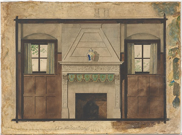 Design for room interior late 19th–early 20th cent Possibly Ti,  Poster Print Wall Art