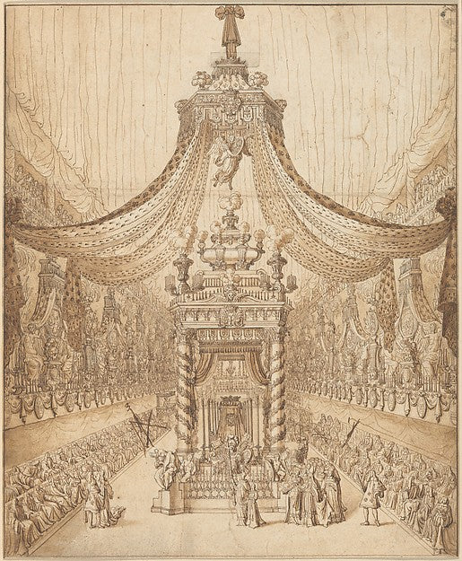 Funeral of the Grand Condé c1687-Jean Berain,  Poster Print Wall Art