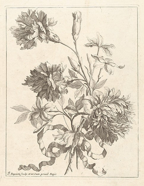 [Small Bouquets Tied With A Ribbon] 1656–99-Jean-Baptiste Monn, Poster Print
