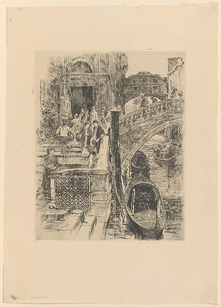 Bridge of Sighs  Venice  1883-Frank Duveneck,  Poster Print Wall Art