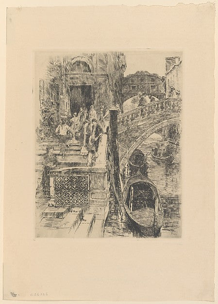 Bridge of Sighs  Venice  1883-Frank Duveneck,16x12