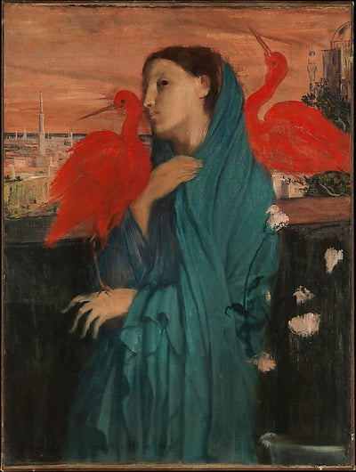 Edgar Degas:Young Woman with Ibis 1860–62-16x12"(A3) Poster