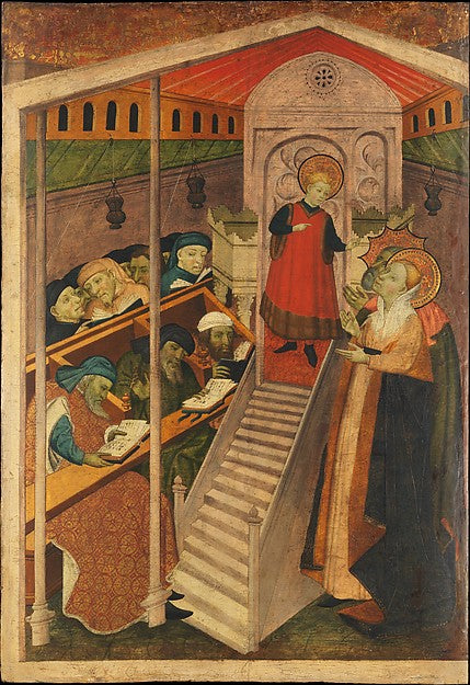 Spanish Painter:Christ among the Doctors -16x12"(A3) Poster
