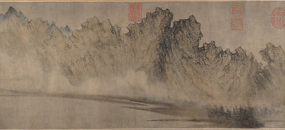 ,Cloudy Mountains c1360–70-Fang Congyi ,Japan ukiyo-e Period Image,16x12"(A3) Poster