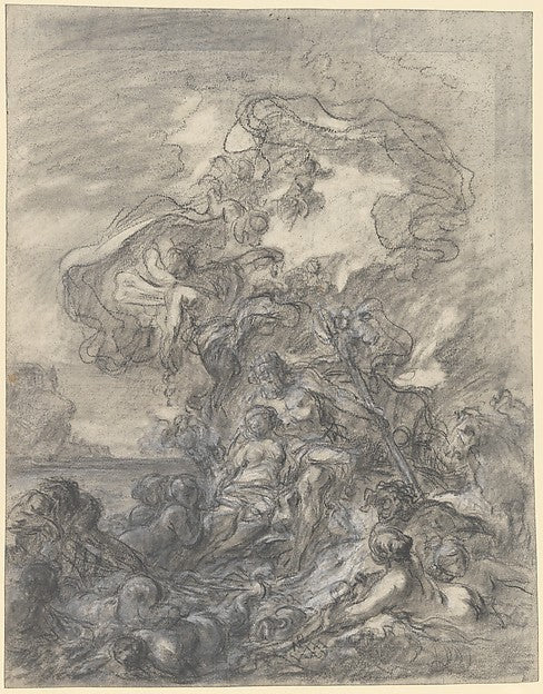 Allegory of Fishery -  Neptune and Amphitrite ca.1773-Gabriel Fr,  Poster Print Wall Art