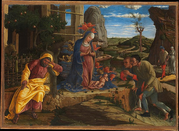 Andrea Mantegna:The Adoration of the Shepherds shortly after-16x12"(A3) Poster