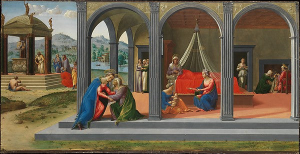 Francesco Granacci:Scenes from the Life of Saint John the Ba-16x12"(A3) Poster