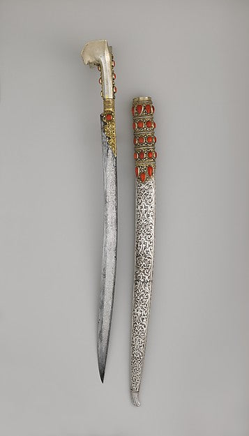 Yatagan with Scabbard dated 1802–3,16X12"(A3) Poster