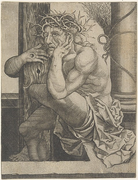 Christ as the Man of Sorrows c1522–25-Frans Crabbe van Esplegh,16x12"(A3) Poster