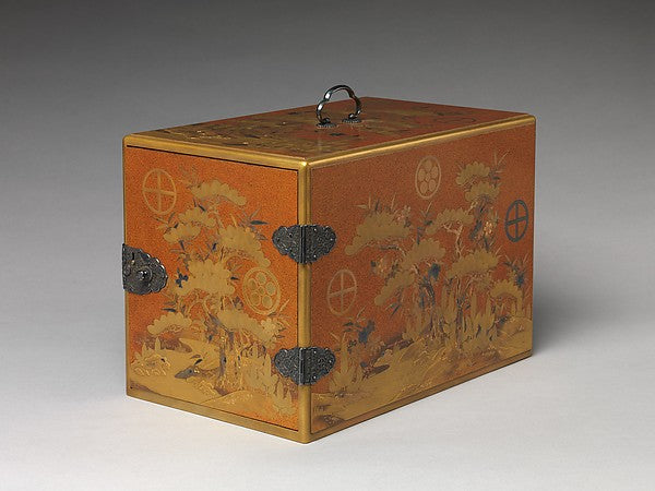 Cabinet with Design of Pine Bamboo and Cherry Blossom 19th c,  Poster Print Wall Art