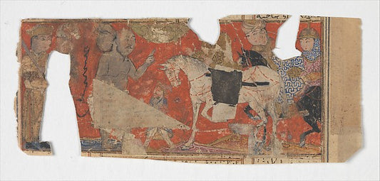 :Unidentified Scene and Text Fragment from a Shahnama c1330–-16x12"(A3) Poster