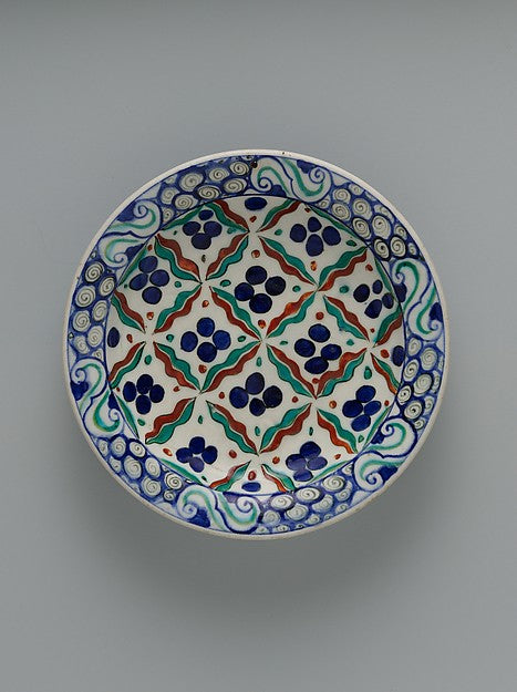 :Dish with 'Cintamani' and Tiger-stripe Pattern c1575–90-16x12"(A3) Poster