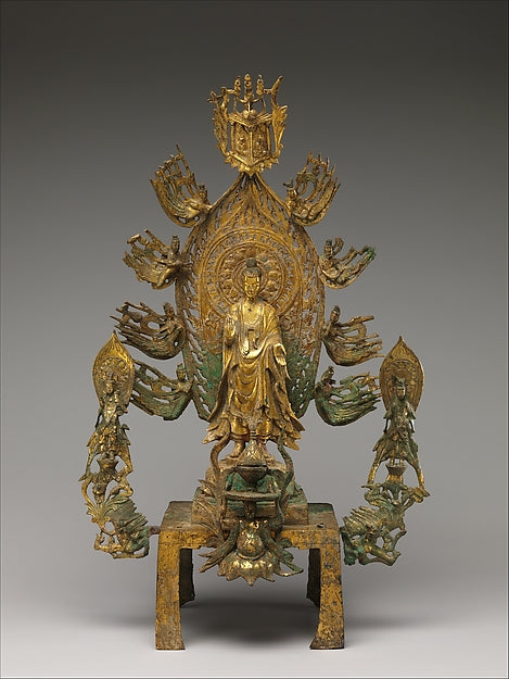 ,Altarpiece dedicated to the Buddha Maitreya c525–35,16x12