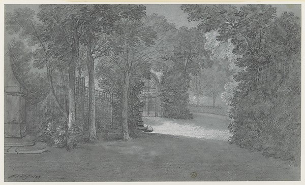 View in the Gardens of Arcueil 1744-Jean-Baptiste Oudry,  Poster Print Wall Art
