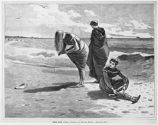 High Tide – From a Painting by Winslow Homer  August 6,1870-W,  Poster Print Wall Art