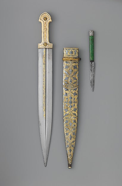 Dagger  with Sheath and Knife dated, 1856–57, 1861,  Poster Print Wall Art