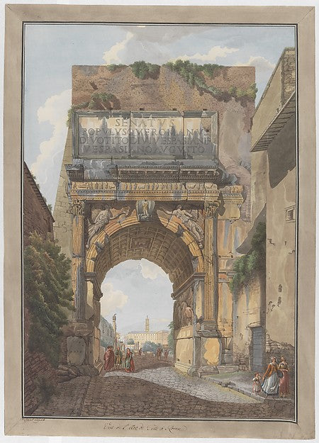 Arch of Titus c1780-Giovanni Volpato, Abraham Louis Rodolphe D,16x12