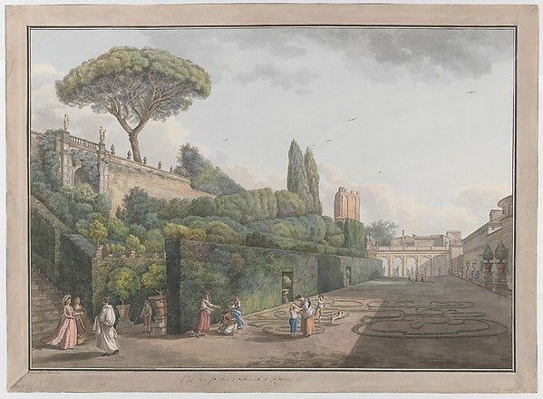 Garden of Palazzo Colonna c1780-Giovanni Volpato, Abraham Loui,16x12